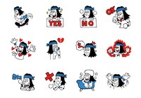 MEANINGオフィシャルキャラクター「よっくんマン」のLINEスタンプのサンプル。