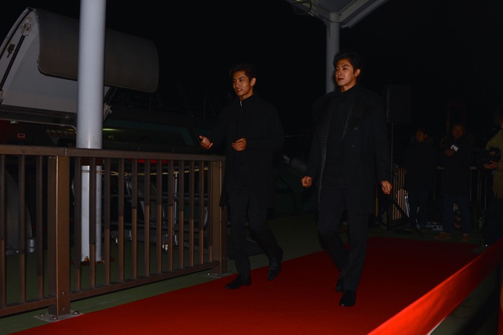 「東方神起 WITH HOTALUNA」お披露目イベントの様子。