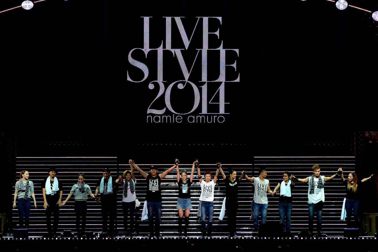 「namie amuro LIVE STYLE 2014」国立代々木競技場第一体育館公演アンコールの様子。