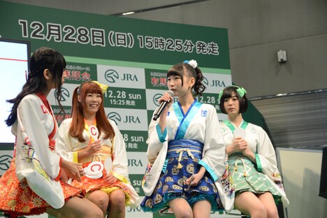 東京・ベルサール秋葉原で行われた「ウルトラ有馬記念@AKIBA 開催直前PRイベント『有馬記念直前 予想大会』」の様子。