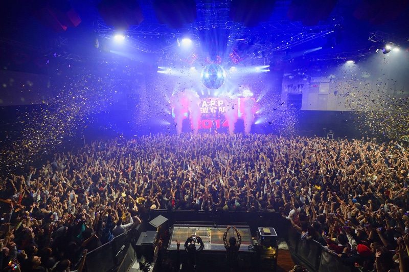 過去のageHaカウントダウンイベントの様子。
