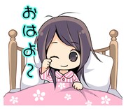 茅原実里のLINEスタンプのサンプル。
