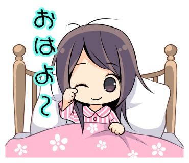 茅原実里のLINEスタンプのサンプル。