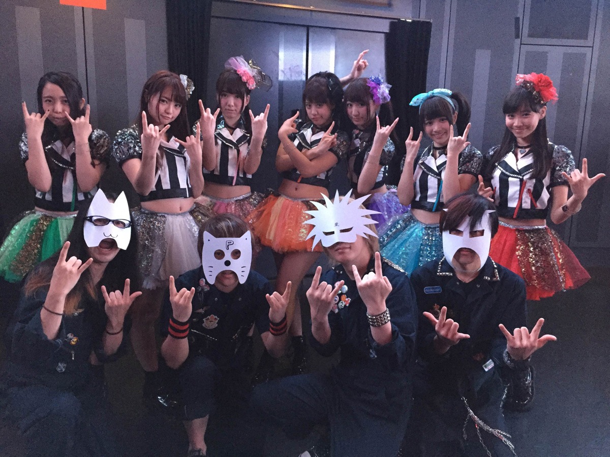 palet（後列）と流田Project（前列）。