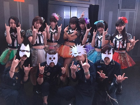 palet（後列）と流田Project（前列）。