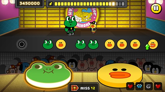 「LINE ステージ」プレイ画面