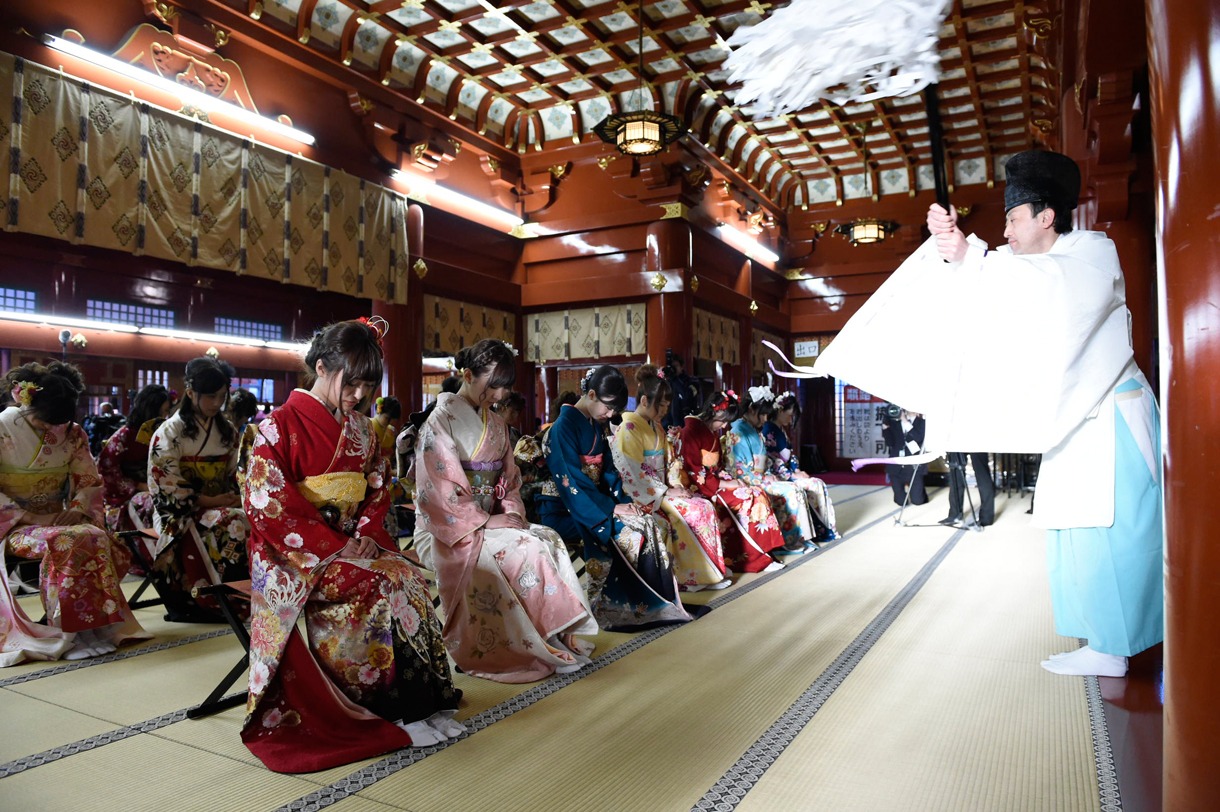 東京・神田明神にて行われた祈祷の様子。