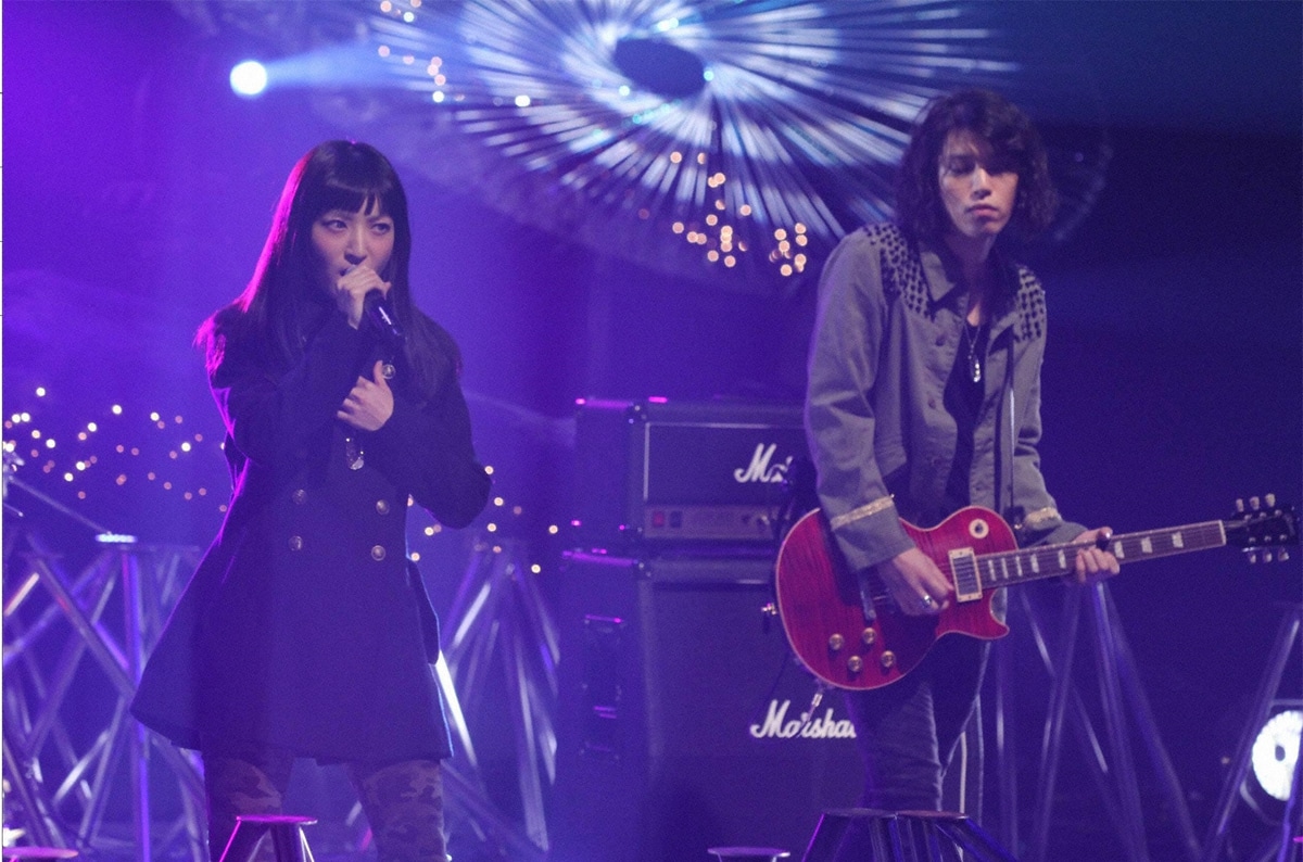 「音楽の時間～MUSIC HOUR～」のTRUSTRICKスタジオライブの様子。 (c)フジテレビ