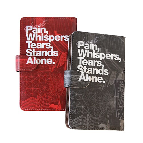 手帳型スマートフォンケース「攻殻機動隊ARISE“border:less experience” P.W.T.S. PHONE CASE」見本。