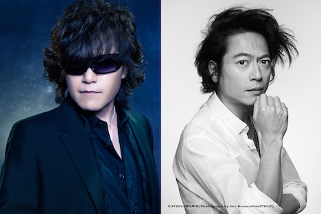 左からToshl、三上博史。