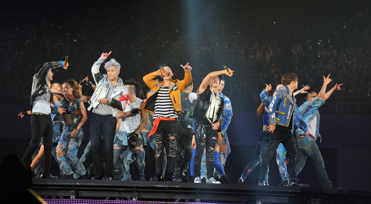 1月18日に行われた「BIGBANG JAPAN DOME TOUR 2014～2015 "X"」大阪・京セラドーム大阪公演の様子。