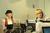 ニコニコ生放送「ニコラジ」に生出演する小池美由（左）とパーソナリティのやまだひさし（右）。