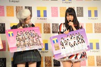 左から島崎遥香、白間美瑠。