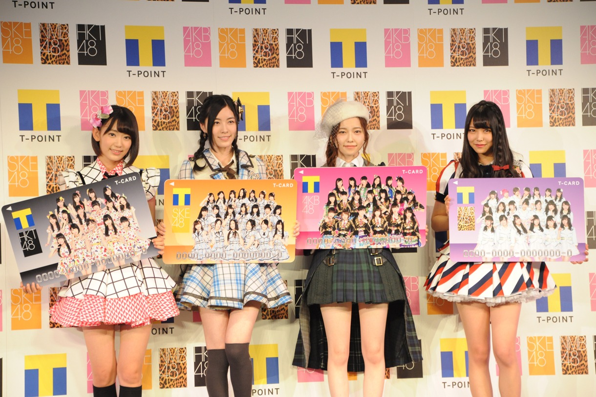 左から宮脇咲良、松井珠理奈、島崎遥香、白間美瑠。