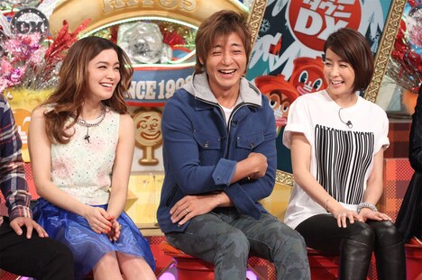 左からステファニー、つるの剛士、内田恭子。(c)日本テレビ