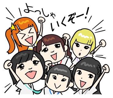 LINEスタンプ「でんぱ組.inc（byでんぱの神神）」サンプル画像 (c)テレビ朝日