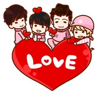 DISH//のLINEスタンプのサンプル。