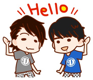 DISH//のLINEスタンプのサンプル。