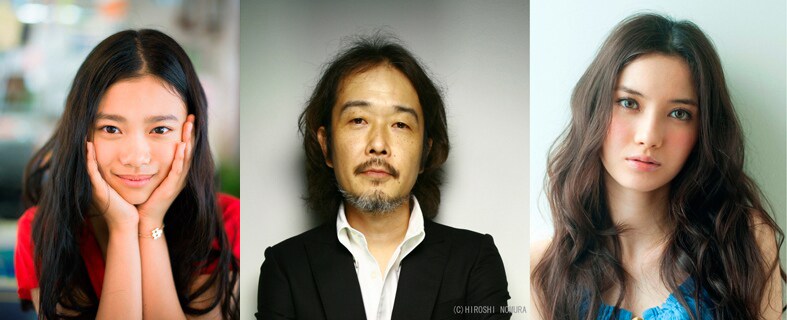 今回発表されたキャスト陣。左から杉咲花、リリー・フランキー、市川沙椰。