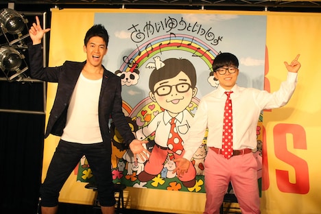 「さかいゆうといっしょ」の発売記念イベントに出演したさかいゆうと武井壮。