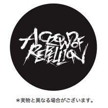 a crowd of rebellionロゴ缶バッジのイメージ。