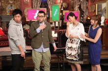 左から尾形貴弘（パンサー）、槇原敬之、西内まりや、菊地亜美。 (c)フジテレビ