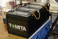 イベントで使用された4台の蓄電池。