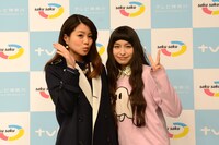 左からNANAE（7!!）、トミタ栞。