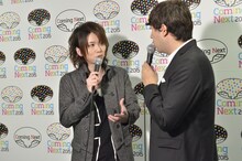 ぽこたのインタビューの様子。