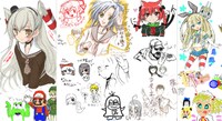 2014年の「ニコニコ静画」の「お絵かきチャット」で描かれた絵。