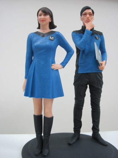 3Dプリンターを用いて制作された「3D森高豆腐」。