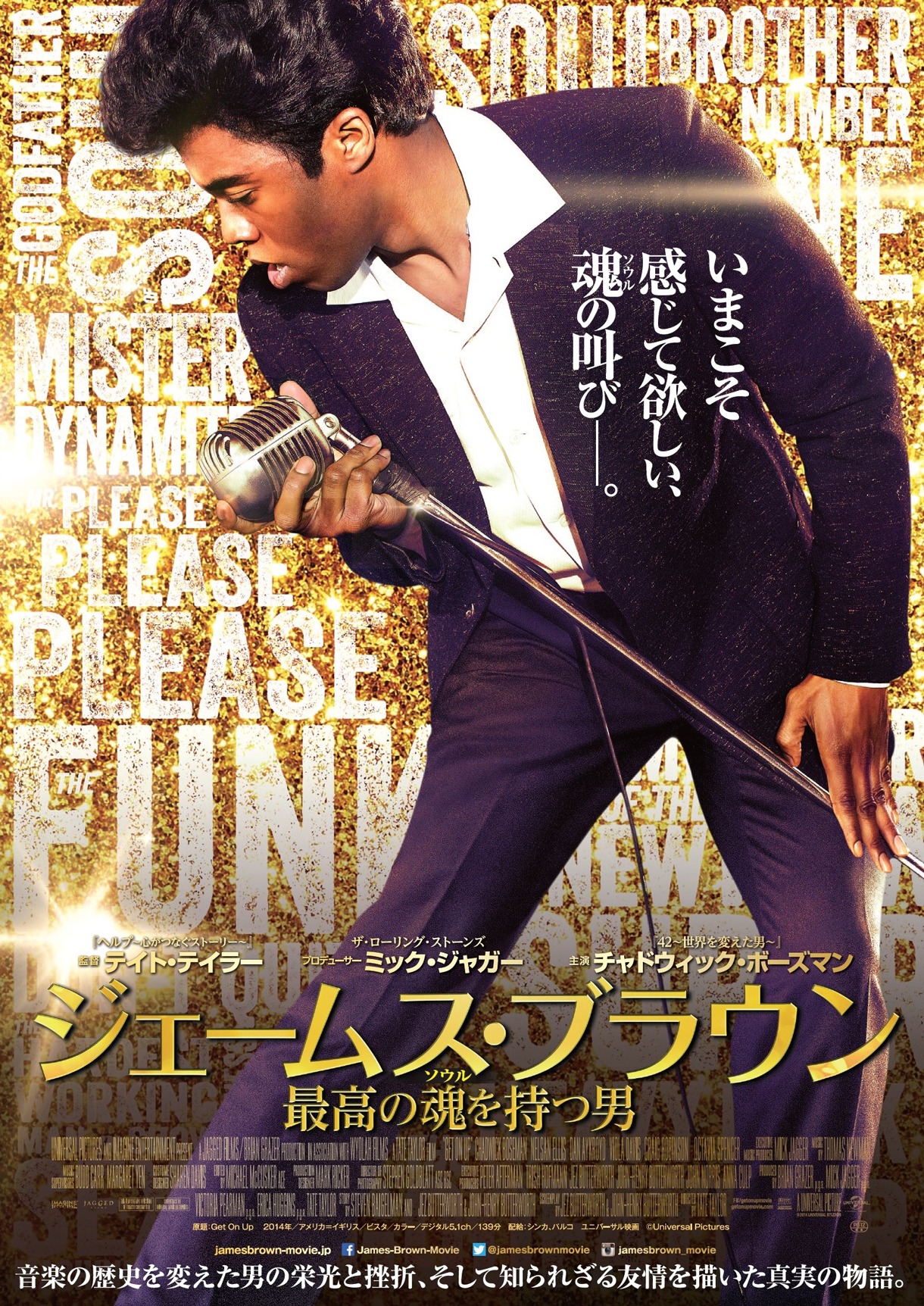 映画「ジェームス・ブラウン～最高の魂(ソウル)を持つ男～」キービジュアル(c)Universal Pictures (c)D Stevens