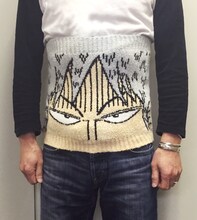 「アカギ 倍プッシュ腹巻」の装着写真。