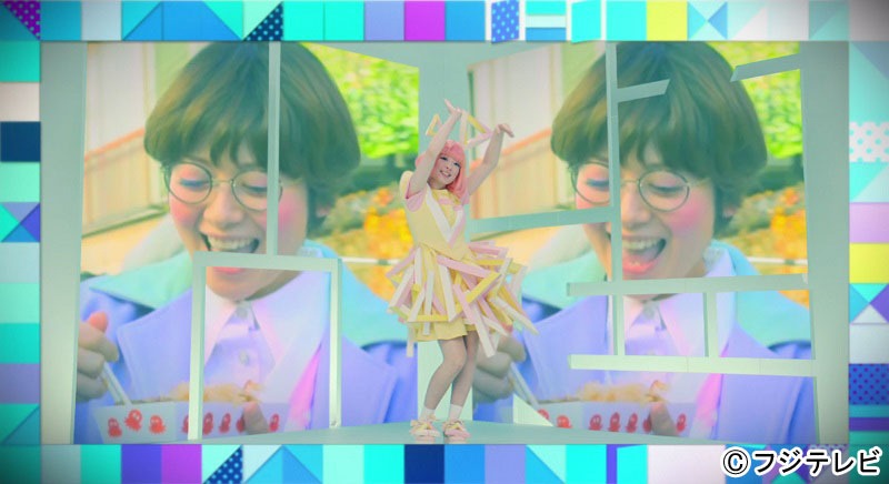 きゃりーぱみゅぱみゅ「もんだいガール」とフジテレビ系「問題のあるレストラン」のコラボレーションによるエンディング映像のワンシーン。(c)フジテレビ
