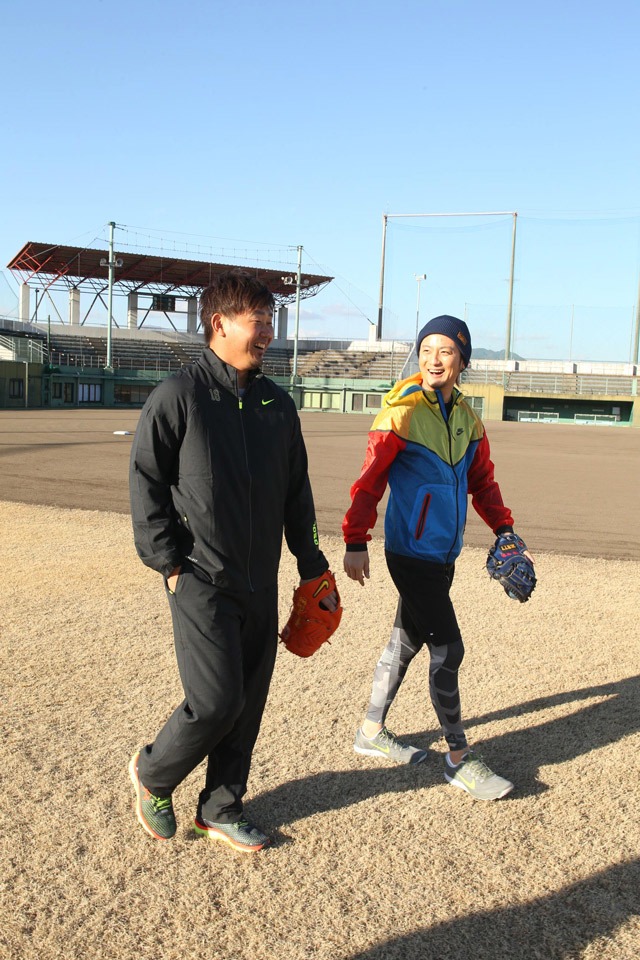 松坂大輔と遊助。
