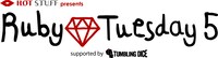 「HOT STUFF presents Ruby Tuesday 5 supported by TUMBLING DICE」ロゴ
