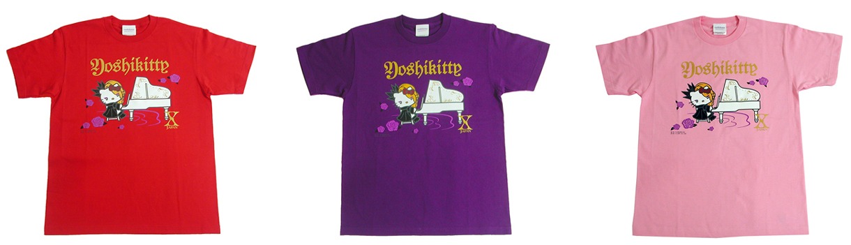 「Yoshikitty ピアノバージョン」新商品のTシャツ。