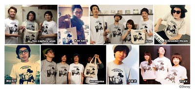 オリジナルTシャツ＆トートバッグで決めた「PIANO MAN PLAYS DISNEY」参加アーティストたち。