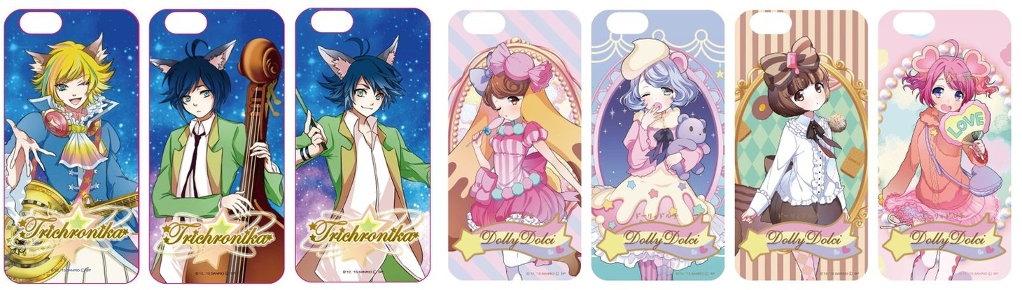 「SHOW BY ROCK!!フェア」で販売される「iPhone5/5s、iPhone6用ジャケット」。