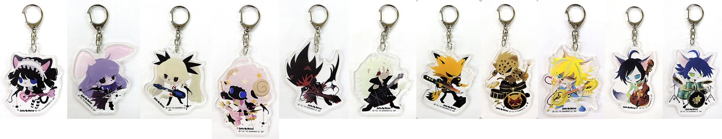 「SHOW BY ROCK!!フェア」で販売される「アクリルキーホルダー」。