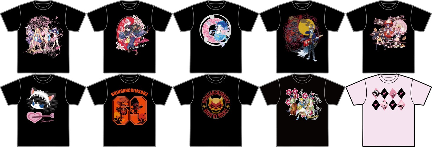 「SHOW BY ROCK!!フェア」で販売される「和柄立体プリントT シャツ」。