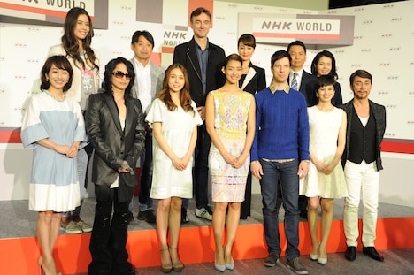 「NHKワールド」記者会見の様子。