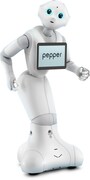 「超ロボットエリア」に登場するソフトバンクの感情認識パーソナルロボット「Pepper」。