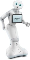 「超ロボットエリア」に登場するソフトバンクの感情認識パーソナルロボット「Pepper」。