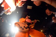 POLYSICS「Zher the ZOO YOYOGI 10th Anniversary～Live Goes On ! ～フラゲなぼくら 代々木で、胸キュン。」の様子。（Photo by Yukitaka Amemiya）