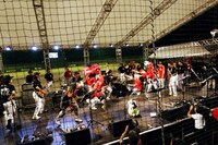 2014年福島県郡山市で開催された「風とロック芋煮会2014  風とロックBASEBALL」の様子。
