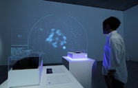 東京・21_21 DESIGN SIGHTにて行われた企画展「活動のデザイン展」での展示の様子。