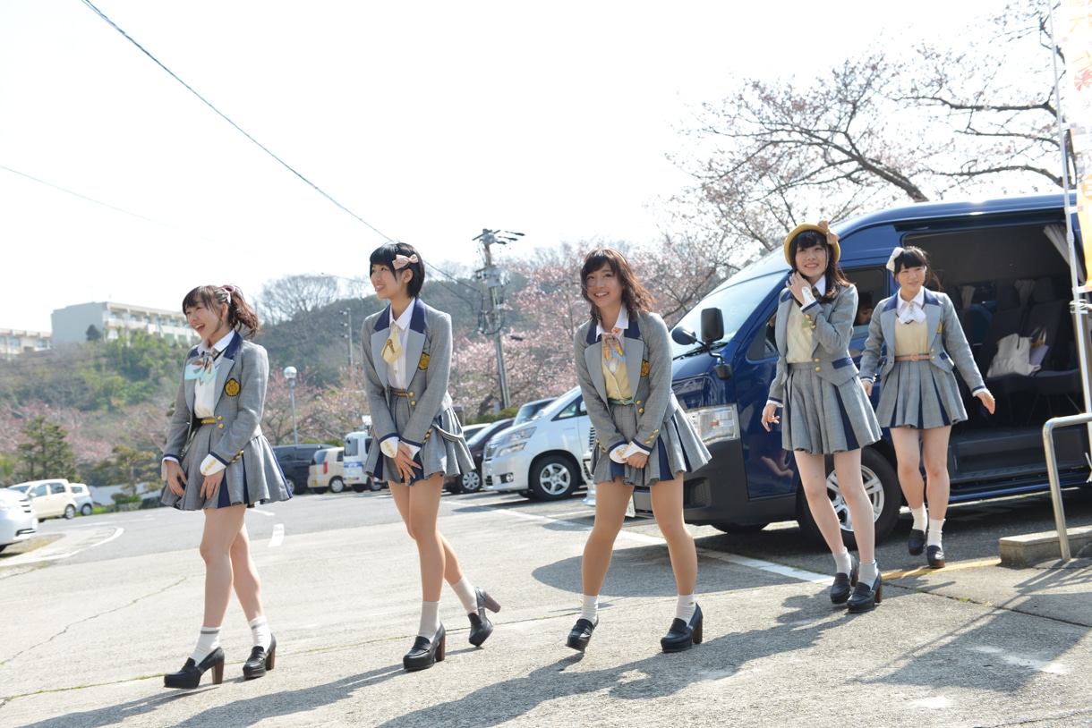 南知多役場に到着したSKE48。
