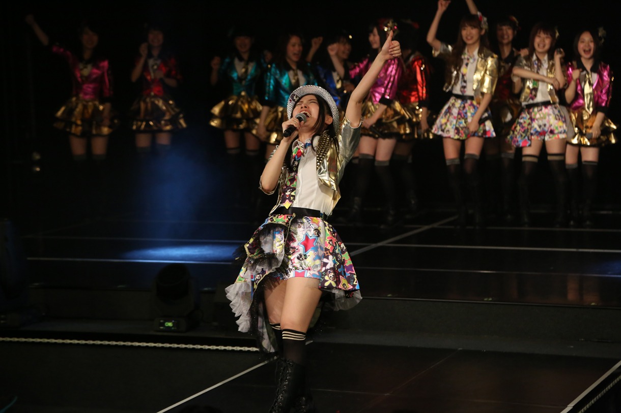 「バンジー宣言」で叫ぶ古川愛李。 (c)AKS