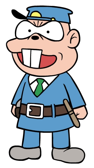 本官（CV：岩田光央）(c)天才バカヴォン製作委員会 - しゃちほこ秋本帆